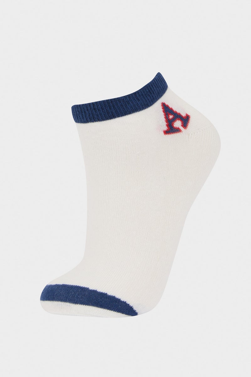 DeFacto White Boy Boy Printed 5 Piece Short Socks Casual - Image 3